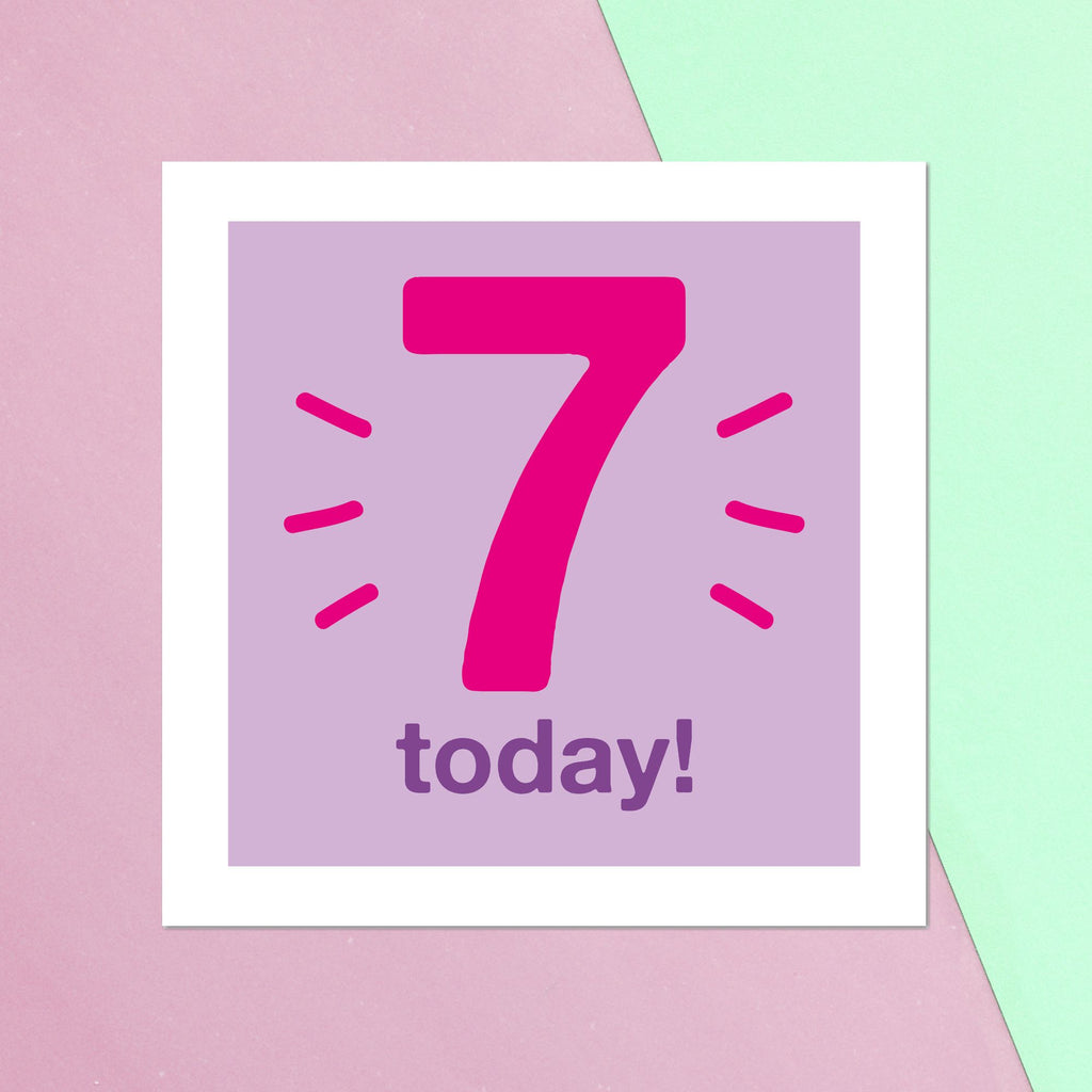 Seven Today Square Greetings Card
