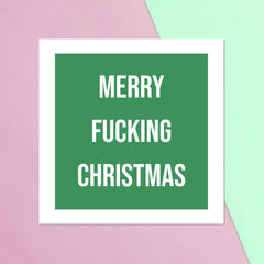 Merry Fucking Christmas Square Greetings Card