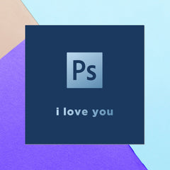PS I Love You Square Greetings Card