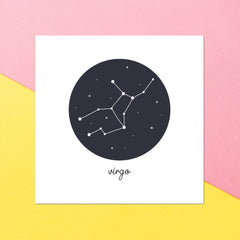 Virgo Square Greetings Card
