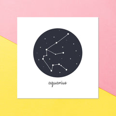 Aquarius Square Greetings Card