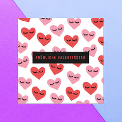 Fr?hliche Valentinstag Square Greetings Card