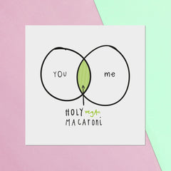 Holy Vegan Macaroni Square Greetings Card