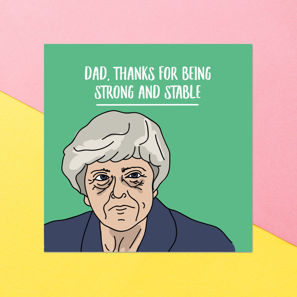 Dad, Thanks For Being Strong And Stable! Square Greetings Card