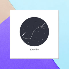 Scorpio Square Greetings Card