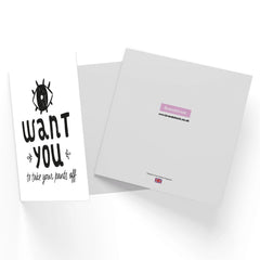 I Want You To Take Your Pants Off Square Greetings Card