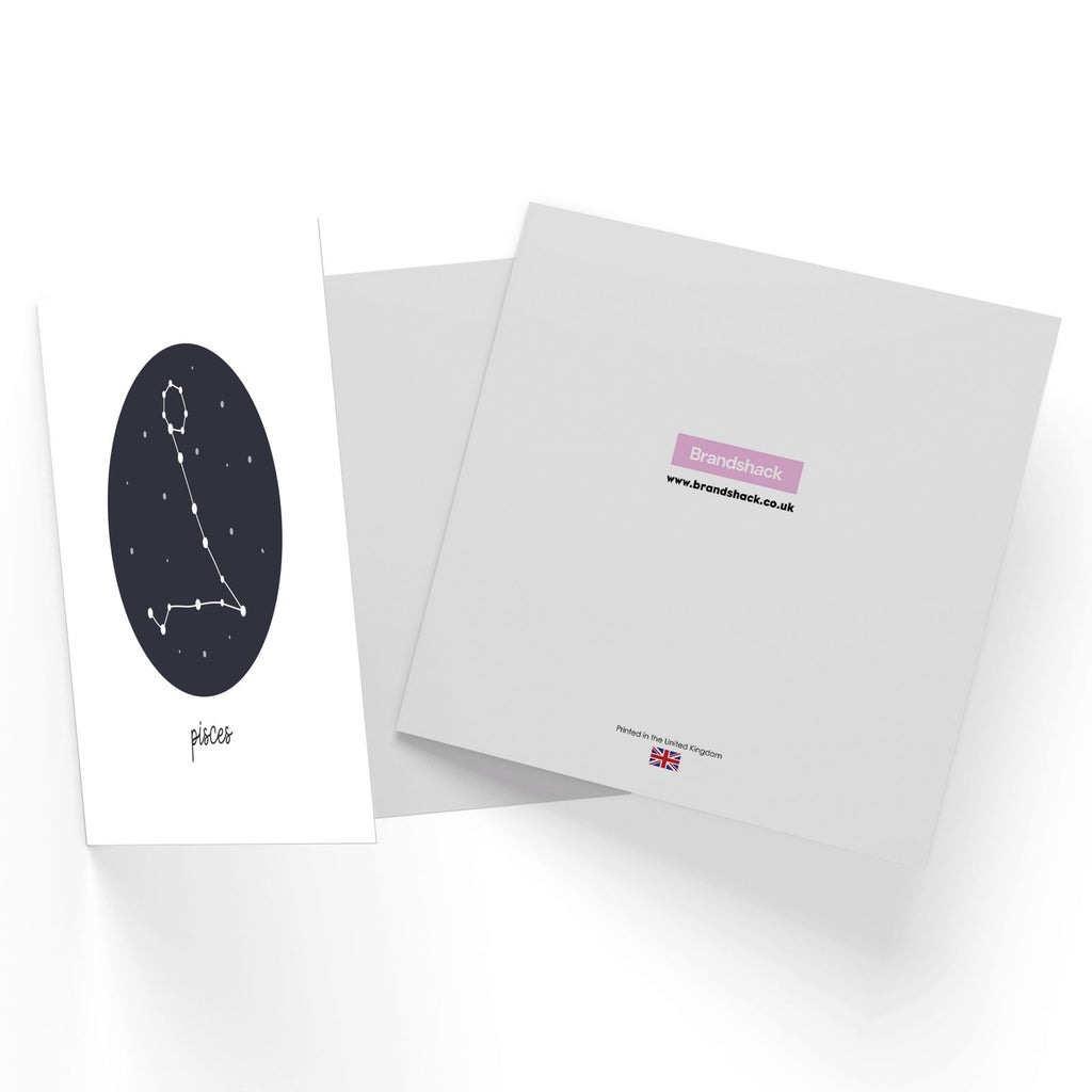 Pisces Square Greetings Card
