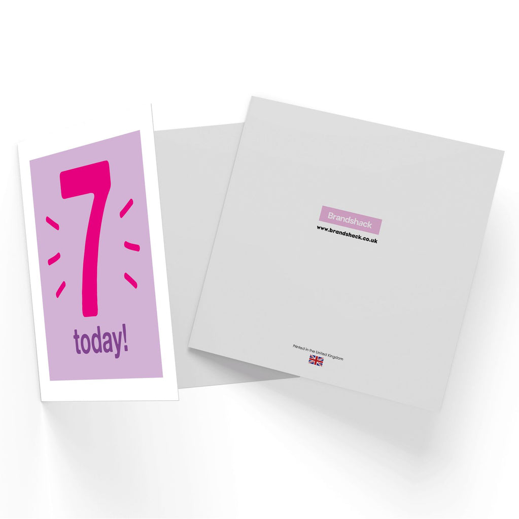 Seven Today Square Greetings Card