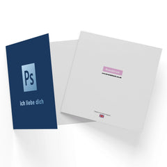 P.S. Ich Liebe Dich Square Greetings Card
