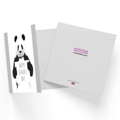 Panda Happy Father's Day Square Greetings Card