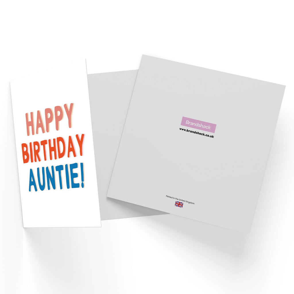 Happy Birthday Auntie Square Greetings Card