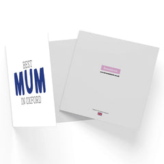 Best Mum In Oxford Square Greetings Card