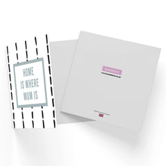Home Is Where Mum Is Square Greetings Card