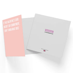 Valentine's Card Commitment Square Greetings Card