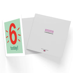 Six Today Square Greetings Card