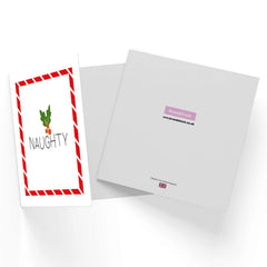 Naughty Square Greetings Card