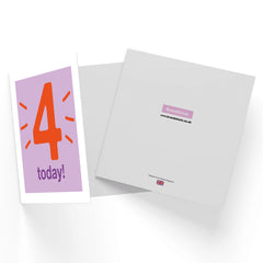 Four Today Square Greetings Card