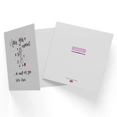 I Love You Mummy...As Much As You Love Wine Square Greetings Card