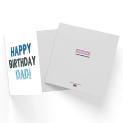 Happy Birthday Dad Square Greetings Card