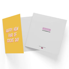 Happy New Pair Of Socks Day Square Greetings Card