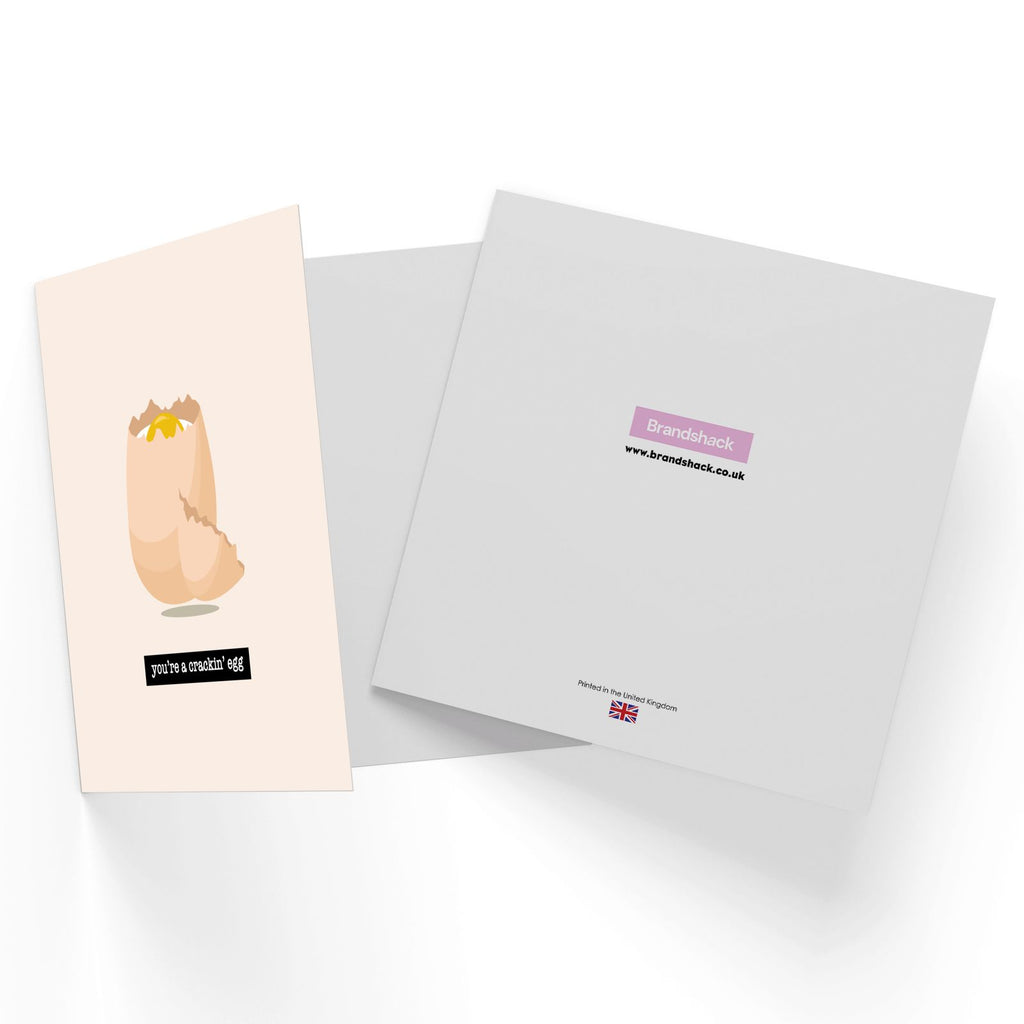 You're A Crackin' Egg Square Greetings Card