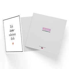 Ich Toleriere Dich  Square Greetings Card