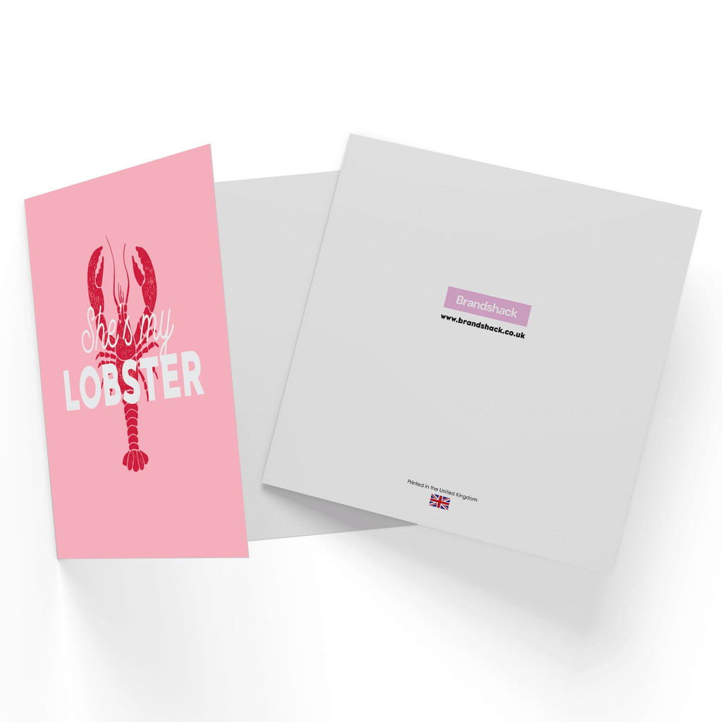 She's My Lobster Square Greetings Card