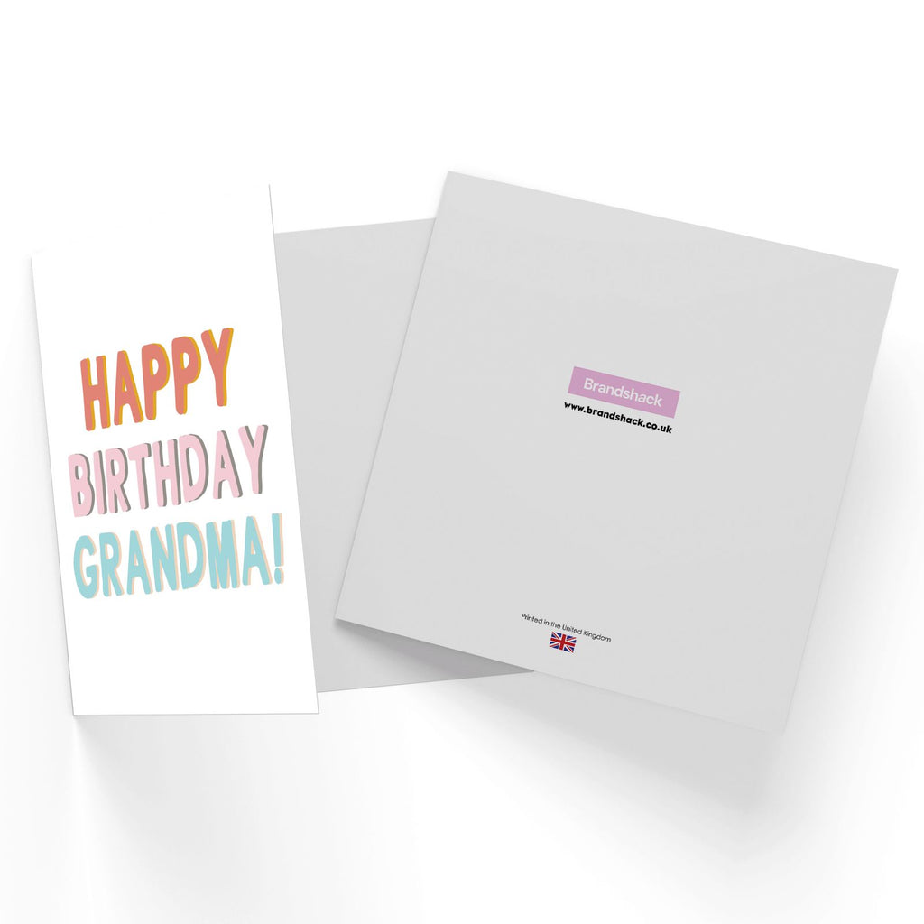 Happy Birthday Grandma Square Greetings Card