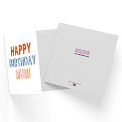 Happy Birthday Mum Square Greetings Card
