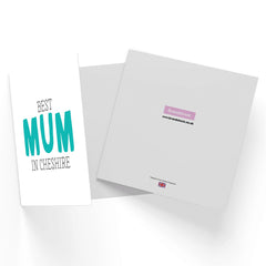 Best Mum In Cheshire Square Greetings Card