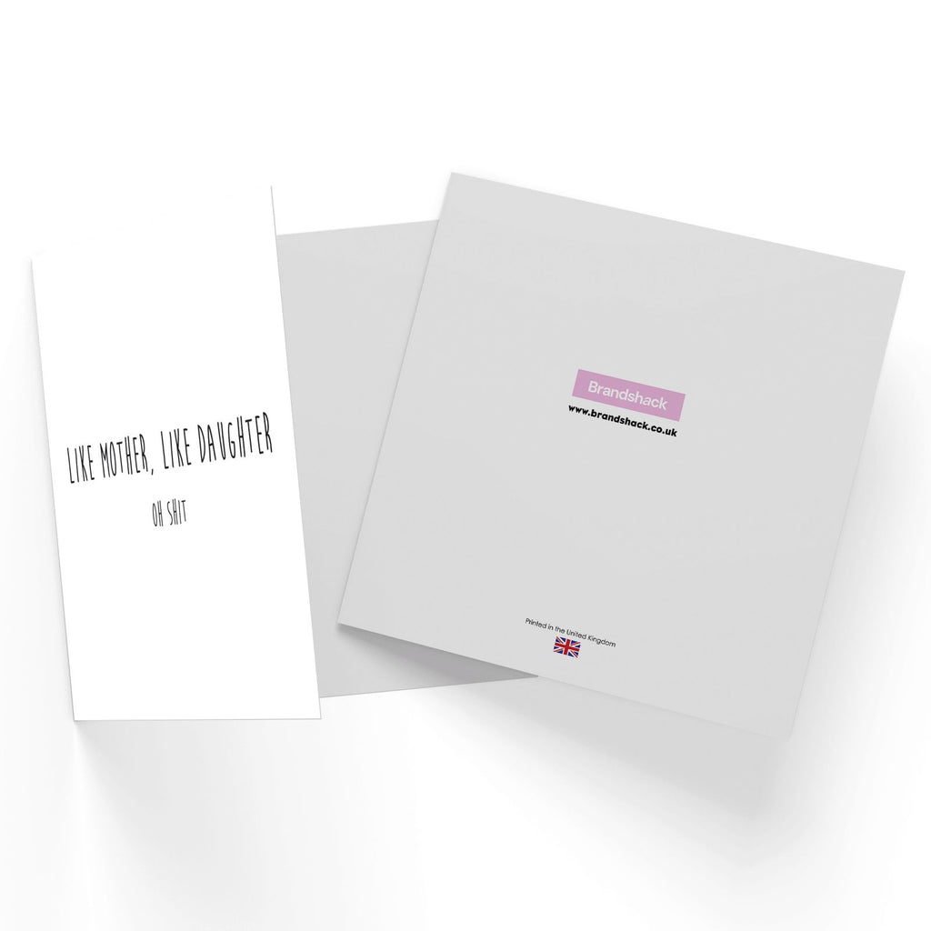 Like Mother, Like Daughter Square Greetings Card
