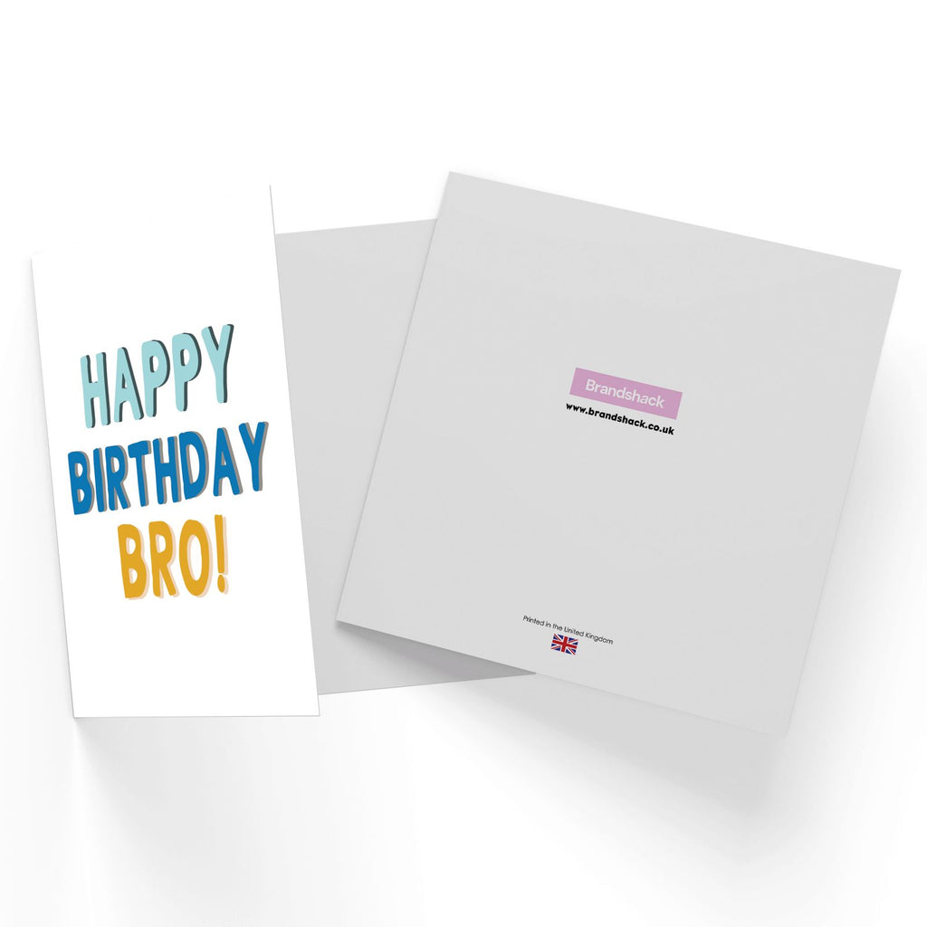 Happy Birthday Bro Square Greetings Card