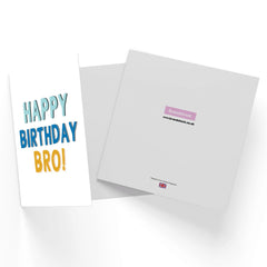 Happy Birthday Bro Square Greetings Card