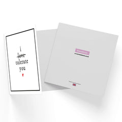 I Tolerate You Square Greetings Card