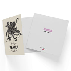 Thanks For Kraken On With Me Square Greetings Card