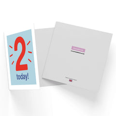 Two Today Square Greetings Card