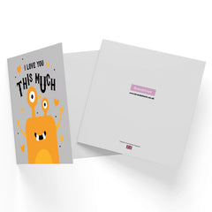 I Love You This Much Square Greetings Card