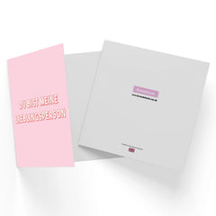 Du Bist Meine Lieblingsperson Square Greetings Card