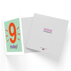 Nine Today Square Greetings Card