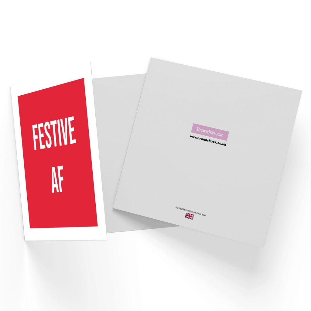 Festive AF Square Greetings Card