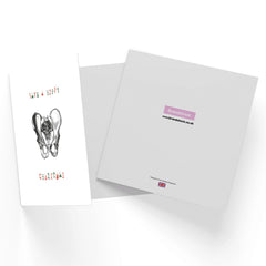 Have A Hippy Christmas Square Greetings Card