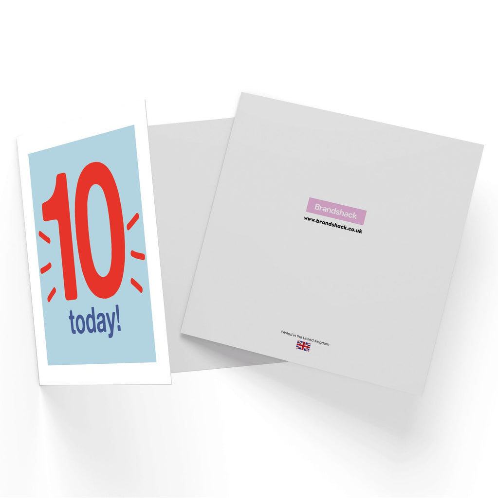 Ten Today Square Greetings Card