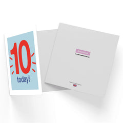 Ten Today Square Greetings Card